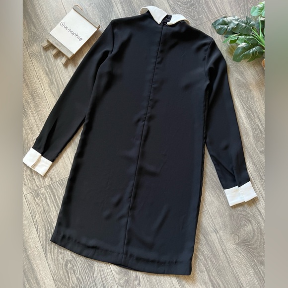 Victoria Beckham for target bunny collar long sleeve black shift dress. Size XS - Picture 10 of 13